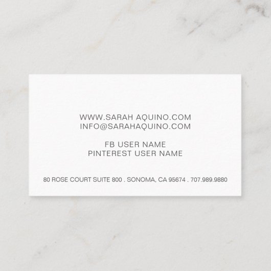 Art Deco Gatsby Fan Geometrische Patroon Visitekaartje (Achterkant)