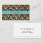  Art Deco Gatsby Fan Geometrische Patroon Visitekaartje (Voorkant / Achterkant)