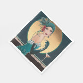 Art Deco Gatsby Girl met een Cocktail Paper Servet (Hoek)