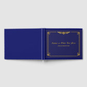 Art Deco Gatsby Gold en Navy Blue Gastenboek (Volledig)