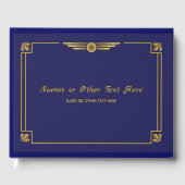 Art Deco Gatsby Goud en Marineblauw Gastenboek (Voorkant)