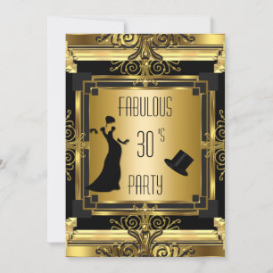 ART DECO Gatsby Hoed Fabulous Verjaardag Retro 4D Kaart