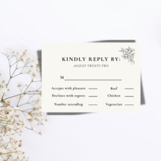 Art Deco Gatsby-huwelijks-RSVP-kaart uit de jaren RSVP Kaartje