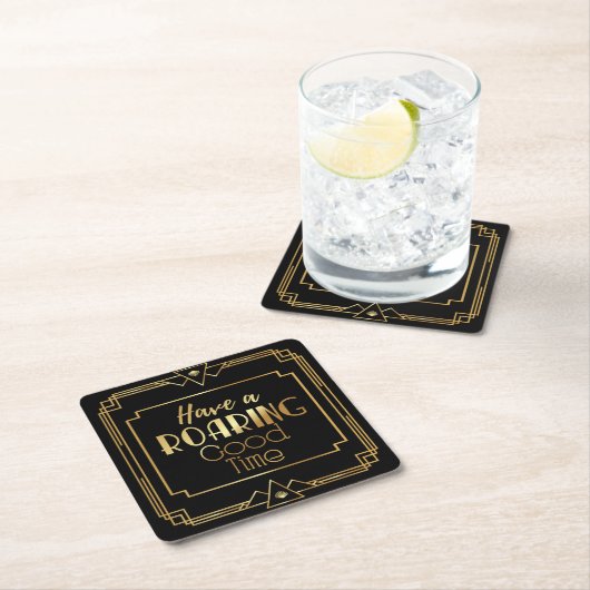 Art Deco Gatsby Inspired Coasters for Wedding Kartonnen Onderzetters (Insitu)