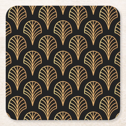 Art Deco Gatsby Inspired Coasters for Wedding Kartonnen Onderzetters (Voorkant)