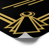 Art Deco Gatsby laat 'printen' vieren Poster (Hoek)
