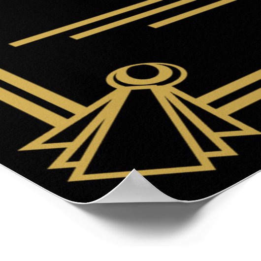 Art Deco Gatsby laat 'printen' vieren Poster (Hoek)