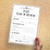 Art Deco Gatsby Nieuwjaar Feestjaar in Review Kaar