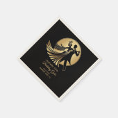 Art Deco Gatsby Roaring 20s Prohibition Deco Name Servet (Hoek)