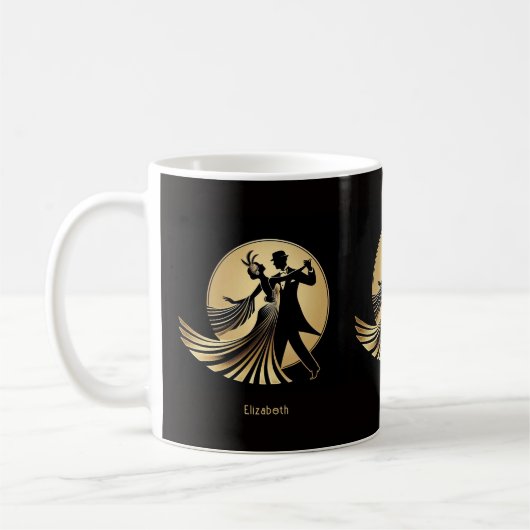 Art Deco Gatsby Roaring 20s Prohibition Gift Name Koffiemok (Links)