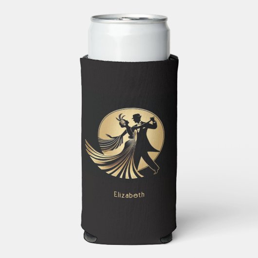 Art Deco Gatsby Roaring 20s Prohibition Gift Name Seltzer Blikjeskoeler (Seltzer Voorkant)