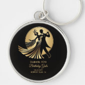 Art Deco Gatsby Roaring 20s Prohibition Gift Name Sleutelhanger (Voorkant)