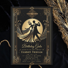 Art Deco Gatsby Roaring 20s Verbod Verjaardag Kaart