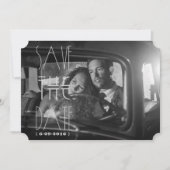 Art Deco Gatsby Save the Date | 5x7 Uitnodigen Tic (Voorkant)