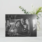 Art Deco Gatsby Save the Date | 5x7 Uitnodigen Tic Kaart (Staand voorkant)