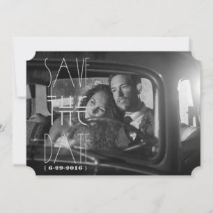 Art Deco Gatsby Save the Date   5x7 uitnodigingska