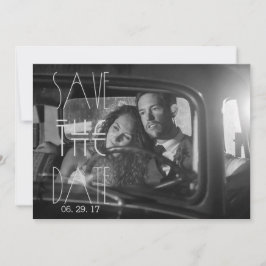 Art Deco Gatsby Save the Date | 5x7 uitnodigingska Kaart