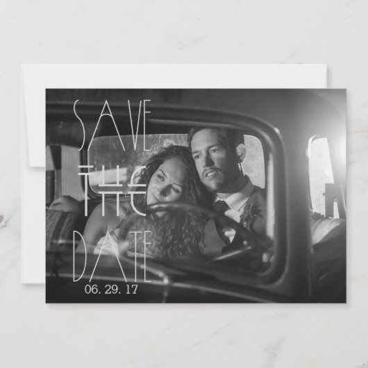 Art Deco Gatsby Save the Date | 5x7 uitnodigingska Kaart (Voorkant)