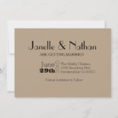 Art Deco Gatsby Save the Date | 5x7 uitnodigingska Kaart (Achterkant)