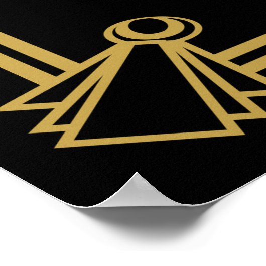 Art Deco Gatsby stijl Cadeau en kaart Tafel bruilo Poster (Hoek)