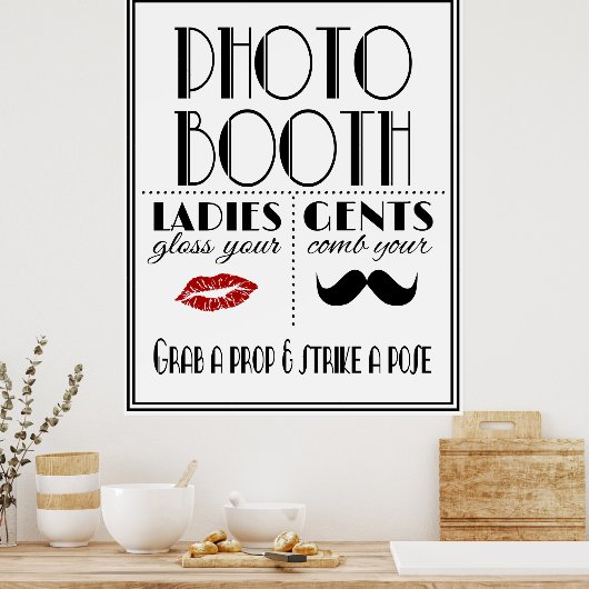 Art Deco Gatsby stijl FOTOHOKJE print (Keuken)