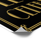 Art Deco Gatsby-stijl Laat feestdruk vieren Poster (Hoek)