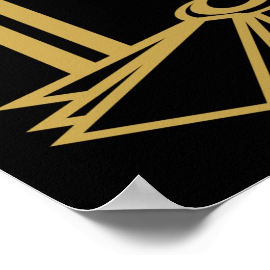 Art Deco Gatsby stijl "Welkom bij onze bruiloft" Poster (Hoek)