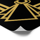 Art Deco Gatsby Style Afdruk "Eat Drink be married Poster (Hoek)