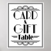 Art Deco Gatsby Style Cadeft & Card-tabel Poster (Voorkant)