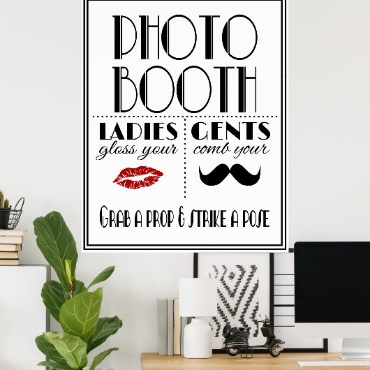 Art Deco Gatsby style PHOTO BOOTH print (Thuiskantoor)