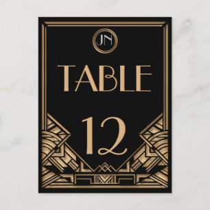  Art Deco Gatsby Style Table Numbers Briefkaart