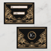 Art Deco Gatsby Style Weddenschap Snel Place Kaart Plaatskaartje (Voorkant / Achterkant)