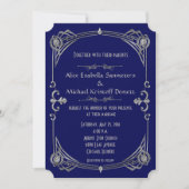 Art Deco Gatsby Style Wedding Invitation Kari 1 Kaart (Voorkant)
