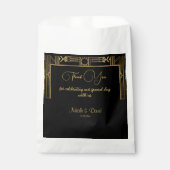 Art Deco Gatsby Wedding Bedankzakje (Voorkant)