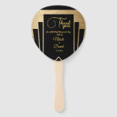 Art Deco Gatsby Wedding Handwaaier (Achterkant)