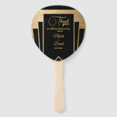 Art Deco Gatsby Wedding Handwaaier (Voorkant)