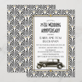 Art Deco Gatsby Wedding Jubileum Kaart (Voorkant / Achterkant)