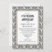 Art Deco Gatsby Wedding Jubileum Kaart (Voorkant)