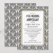 Art Deco Gatsby Wedding Jubileum Kaart (Voorkant / Achterkant)