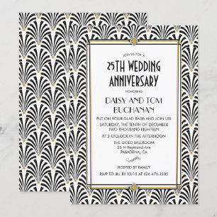 Art Deco Gatsby Wedding Jubileum Kaart