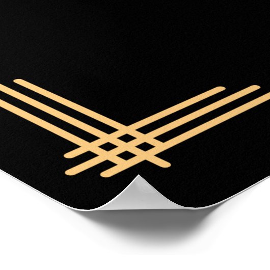  Art Deco Gatsby Wedding Open Bar Poster (Hoek)