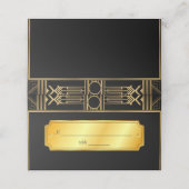 Art Deco Gatsby Wedding Plaatskaartje (Buitenkant ongevouwen)