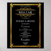 Art Deco Gatsby Wedding poster (Voorkant)