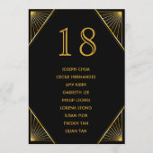 Art Deco Gatsby Wedding Seating Chart Programmakaart (Voorkant)