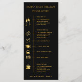 Art Deco Gatsby Wedding tijdlijn Kaart (Achterkant)