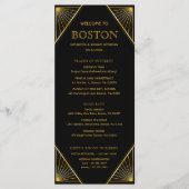 Art Deco Gatsby Wedding tijdlijn Kaart (Voorkant)