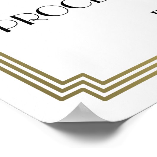 Art Deco Gatsby White en Gold Open Bar 18x24 Poster (Hoek)