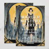 Art Deco Gatsby whodunit moord mysterie  Kaart (Voorkant / Achterkant)