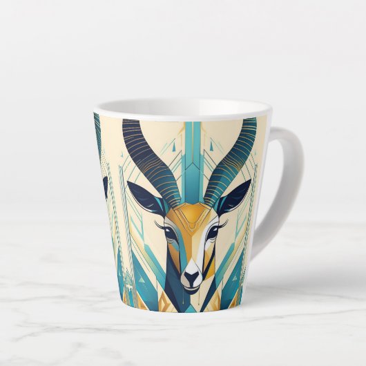 Art Deco Gazelle 12oz mok (Rechterhoek)