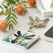 Art Deco Gazelle Sleutelhanger (Zijkant)